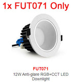 MiBoxer FUT071 12W Anti-glare RGB+CCT LED Downlight Recessed Ceiling Lamp Support 2.4G RF Remote / WiFi APP / Voice Control
