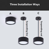 Round Surface Mounted LED Downlights 7W 12W 15W 18W 24W Mounted Ceiling Lamps Spot Light 220V Down Light black / white body
