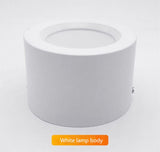 Round Surface Mounted LED Downlights 7W 12W 15W 18W 24W Mounted Ceiling Lamps Spot Light 220V Down Light black / white body