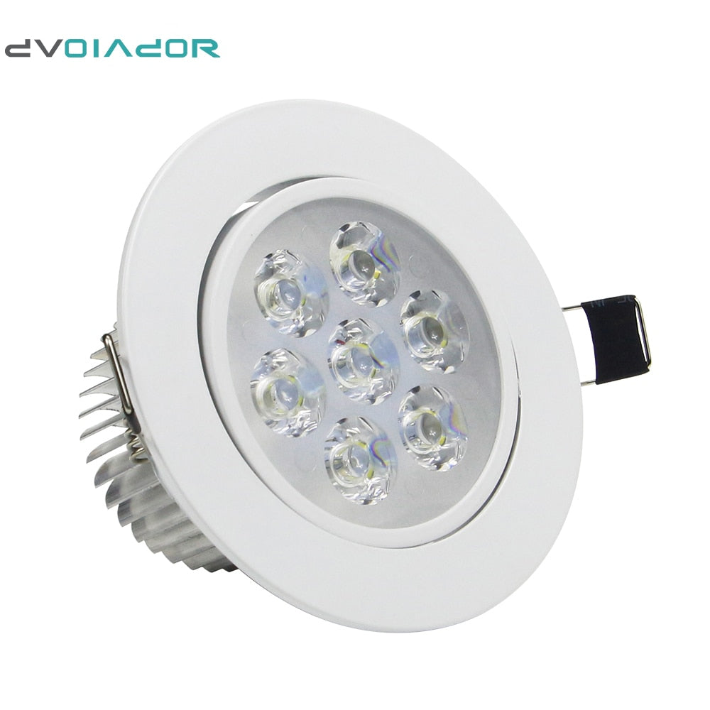 DVOLADOR Dimmable AC85V-265V 7W/5W/4W/3W LED Downlight Warm White/White Spot Light Ceiling Recessed Home Lighting Fixture