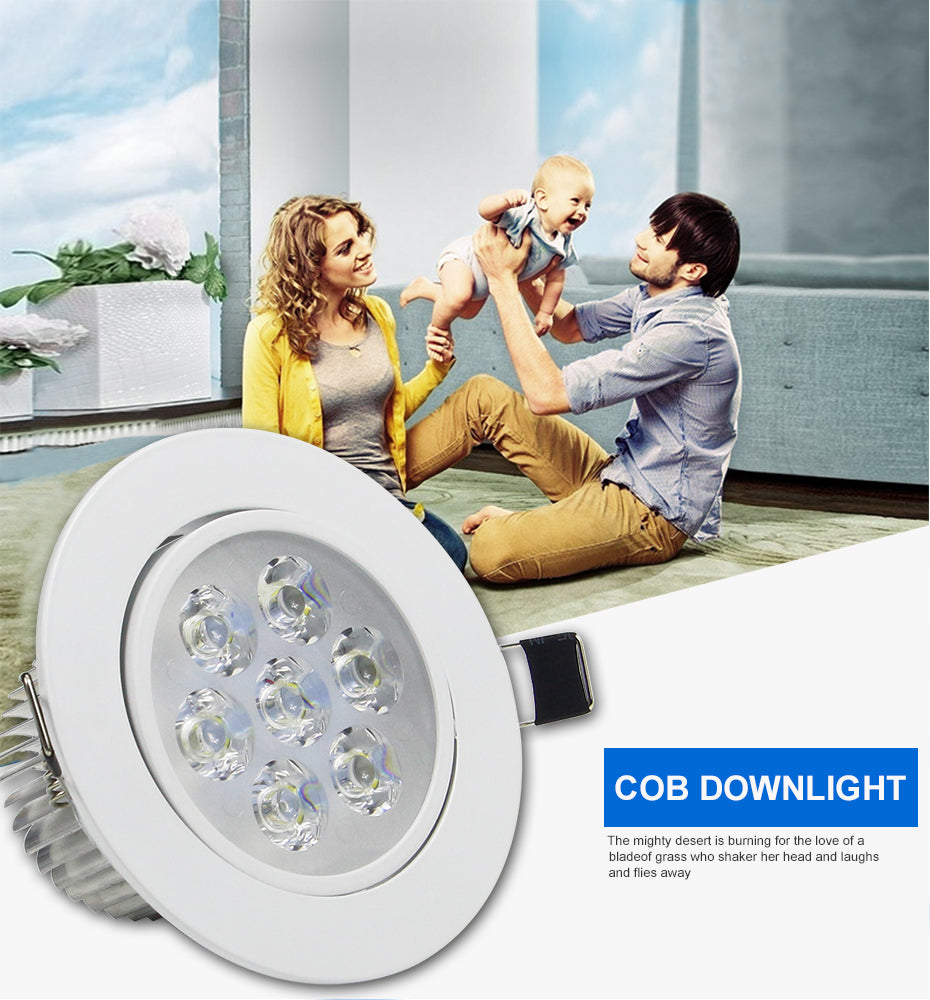 DVOLADOR Dimmable AC85V-265V 7W/5W/4W/3W LED Downlight Warm White/White Spot Light Ceiling Recessed Home Lighting Fixture