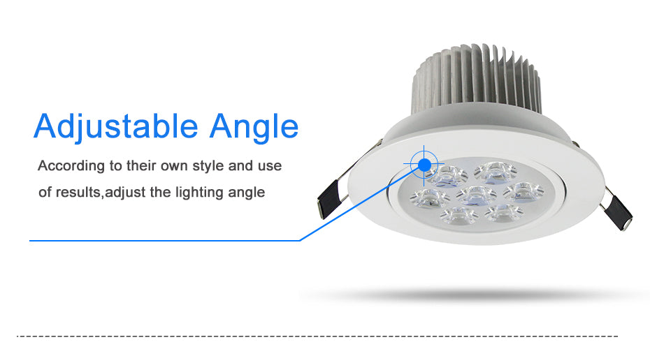 DVOLADOR Dimmable AC85V-265V 7W/5W/4W/3W LED Downlight Warm White/White Spot Light Ceiling Recessed Home Lighting Fixture