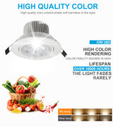 DVOLADOR Dimmable AC85V-265V 7W/5W/4W/3W LED Downlight Warm White/White Spot Light Ceiling Recessed Home Lighting Fixture