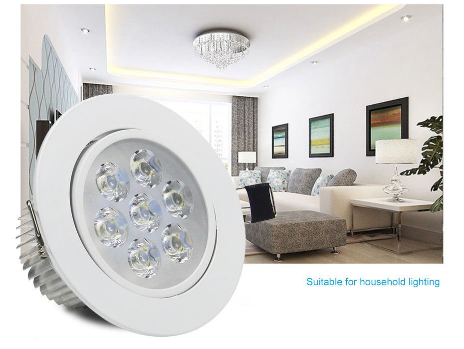 DVOLADOR Dimmable AC85V-265V 7W/5W/4W/3W LED Downlight Warm White/White Spot Light Ceiling Recessed Home Lighting Fixture