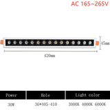 LED line Downlight Recessed Rectangle Grille Ceiling Lamp 4W 10W 20W 30W AC85~265V LED Spot Light For Home Shop Decor