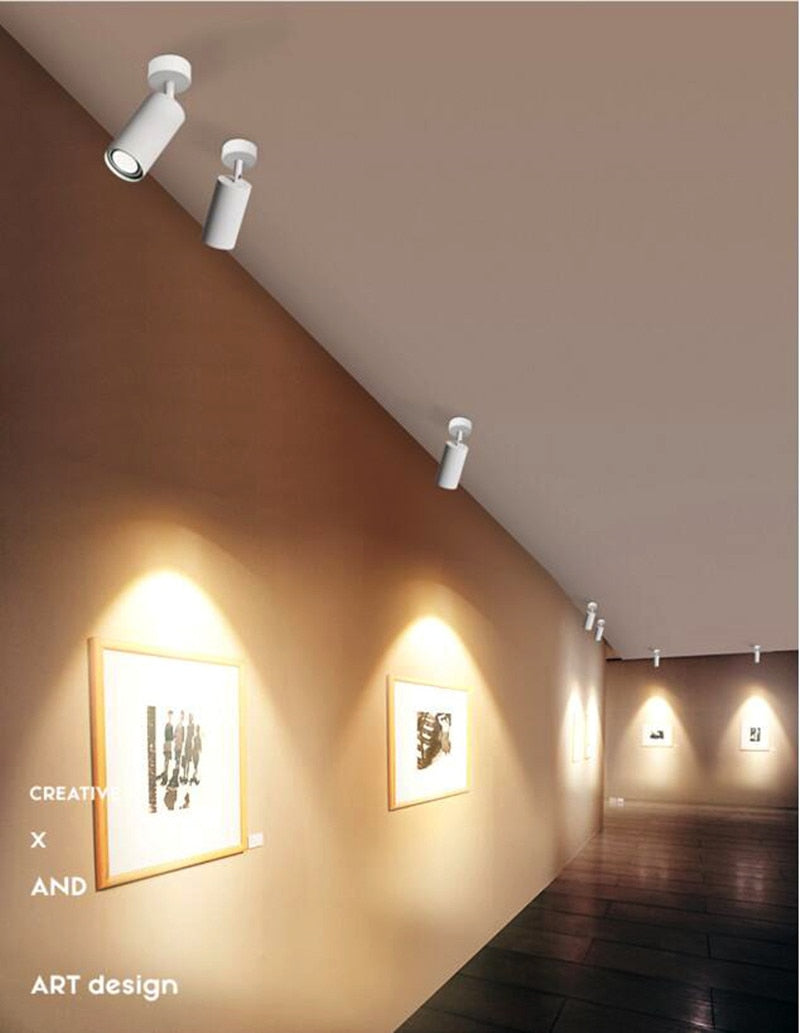 Surface Mounted Dimmable GU10 LED Downlights 7W/9W/12W 360° Rotation Foldable LED Ceiling Spot Lights AC85-265V Indoor Lighting