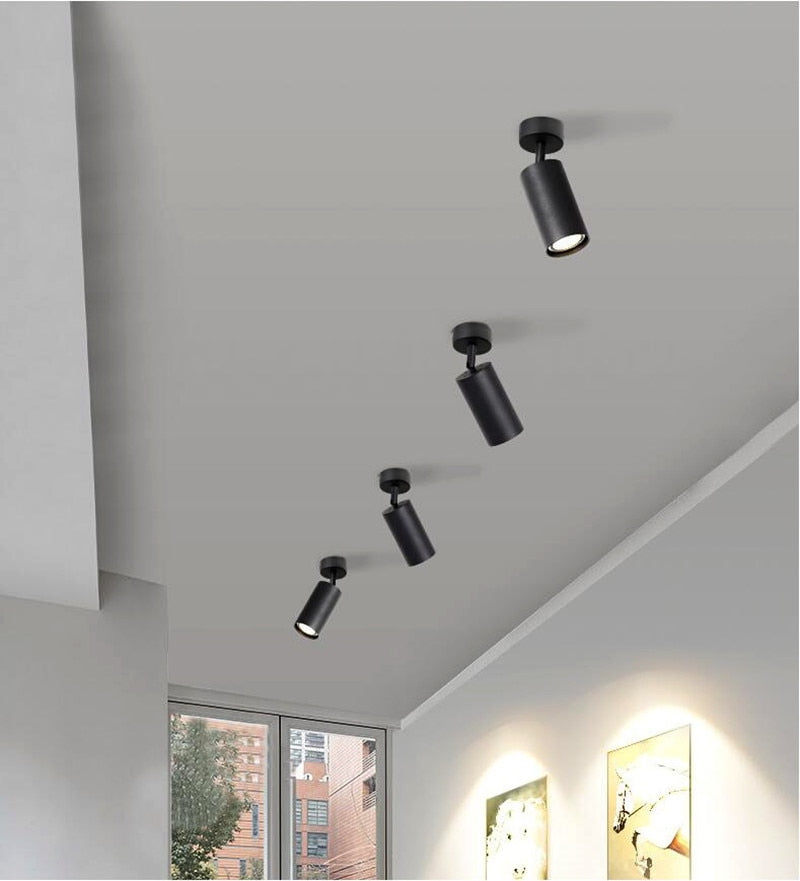 Surface Mounted Dimmable GU10 LED Downlights 7W/9W/12W 360° Rotation Foldable LED Ceiling Spot Lights AC85-265V Indoor Lighting