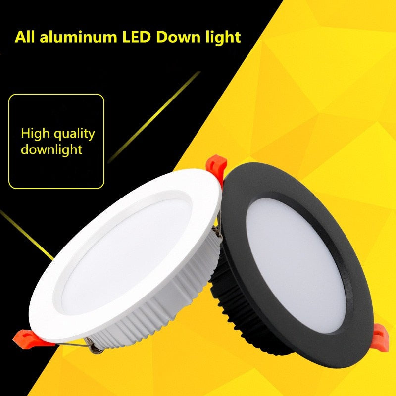 LED Recessed Downlights 9W 12W 3W 5W 7W 15W 18W 24W 30W Down Lamps 220V SMD 5730 Spot Indoor Ceiling Panel Lighting