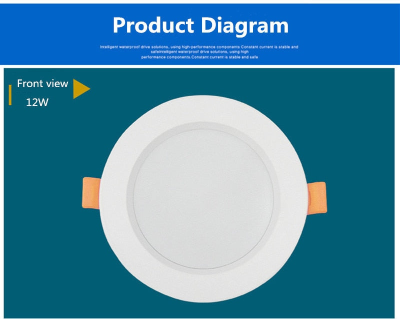 LED Recessed Downlights 9W 12W 3W 5W 7W 15W 18W 24W 30W Down Lamps 220V SMD 5730 Spot Indoor Ceiling Panel Lighting