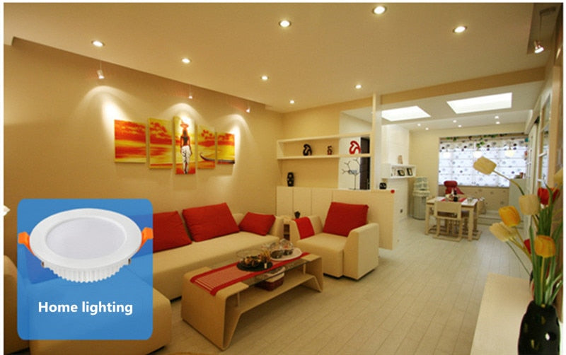 LED Recessed Downlights 9W 12W 3W 5W 7W 15W 18W 24W 30W Down Lamps 220V SMD 5730 Spot Indoor Ceiling Panel Lighting