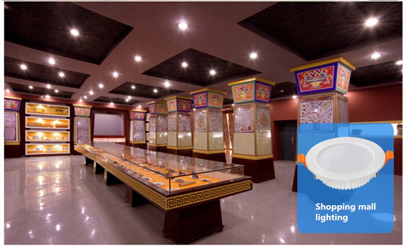 LED Recessed Downlights 9W 12W 3W 5W 7W 15W 18W 24W 30W Down Lamps 220V SMD 5730 Spot Indoor Ceiling Panel Lighting