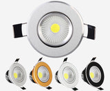 LED downlight 9W 12W 15W led COB light dimmable COB LED DOWNLIGHT lamp Recessed Spot light AC110V-220V for home illumination