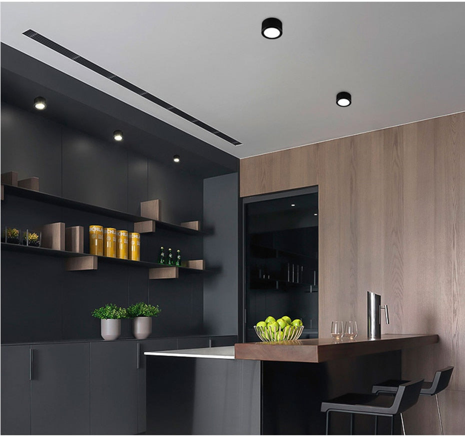 Dimmable Led Downlight Indoor Ceiling Lamp Surface Mounted Industrial Lighting 3w 5w 7w AC110V 220V For Home Bedroom Living Room