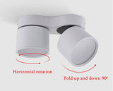 Dimmable Folding Rotating LED Downlight 10W 15W 20W/ 2x10W 2x15W 2x20W High Power Ceiling Spot Light AC85~265V LED Ceiling Lamp