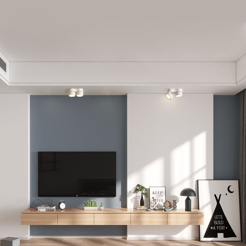 Dimmable Folding Rotating LED Downlight 10W 15W 20W/ 2x10W 2x15W 2x20W High Power Ceiling Spot Light AC85~265V LED Ceiling Lamp