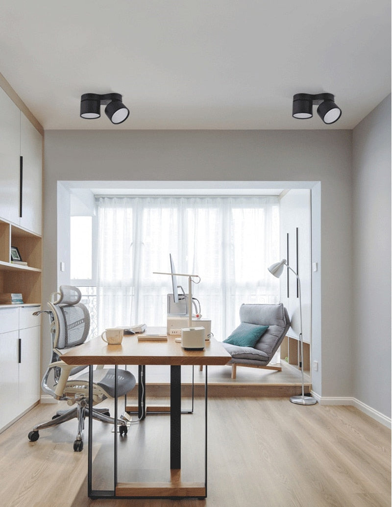 Dimmable Folding Rotating LED Downlight 10W 15W 20W/ 2x10W 2x15W 2x20W High Power Ceiling Spot Light AC85~265V LED Ceiling Lamp