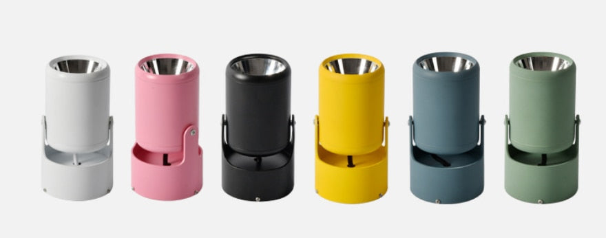 High quality dimmable Rotating LED Downlights Surface Mounted adjustment COB AC85-265V 360° LED Ceiling Lamp Spot lights