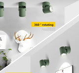 High quality dimmable Rotating LED Downlights Surface Mounted adjustment COB AC85-265V 360° LED Ceiling Lamp Spot lights