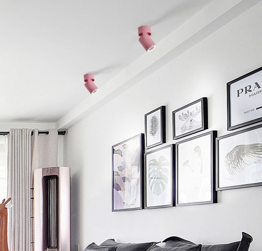 High quality dimmable Rotating LED Downlights Surface Mounted adjustment COB AC85-265V 360° LED Ceiling Lamp Spot lights