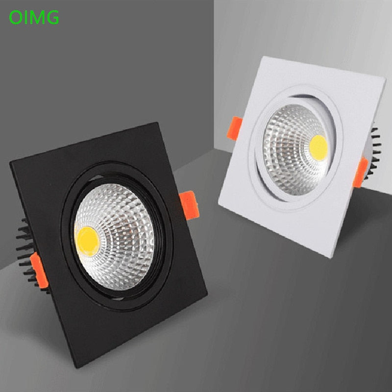 6 Types Dimmable Recessed Square Downlights 15W 10W COB LED Ceiling Lamp AC90-260V LED Background Spot Lights Indoor Lighting