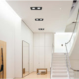 Double Square Dimmable LED Downlight light COB Recessed LED Ceiling Lamp Spot Light 20w 24W 30W AC85-265V Indoor Lighting