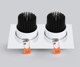 Double Square Dimmable LED Downlight light COB Recessed LED Ceiling Lamp Spot Light 20w 24W 30W AC85-265V Indoor Lighting