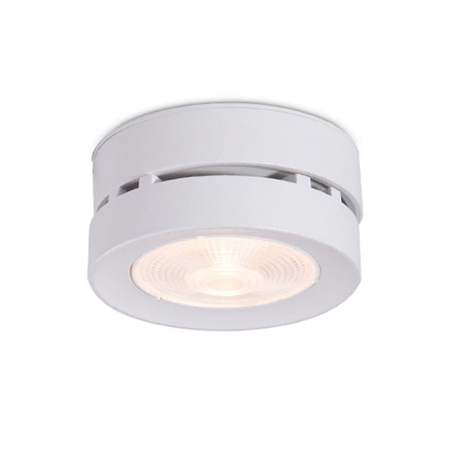 Round shape 360 Adjustable Angle Led Cob Downlight Black / White 7W 9W 12W 15W Led Ceiling Spot Light Pic Background Spotlights