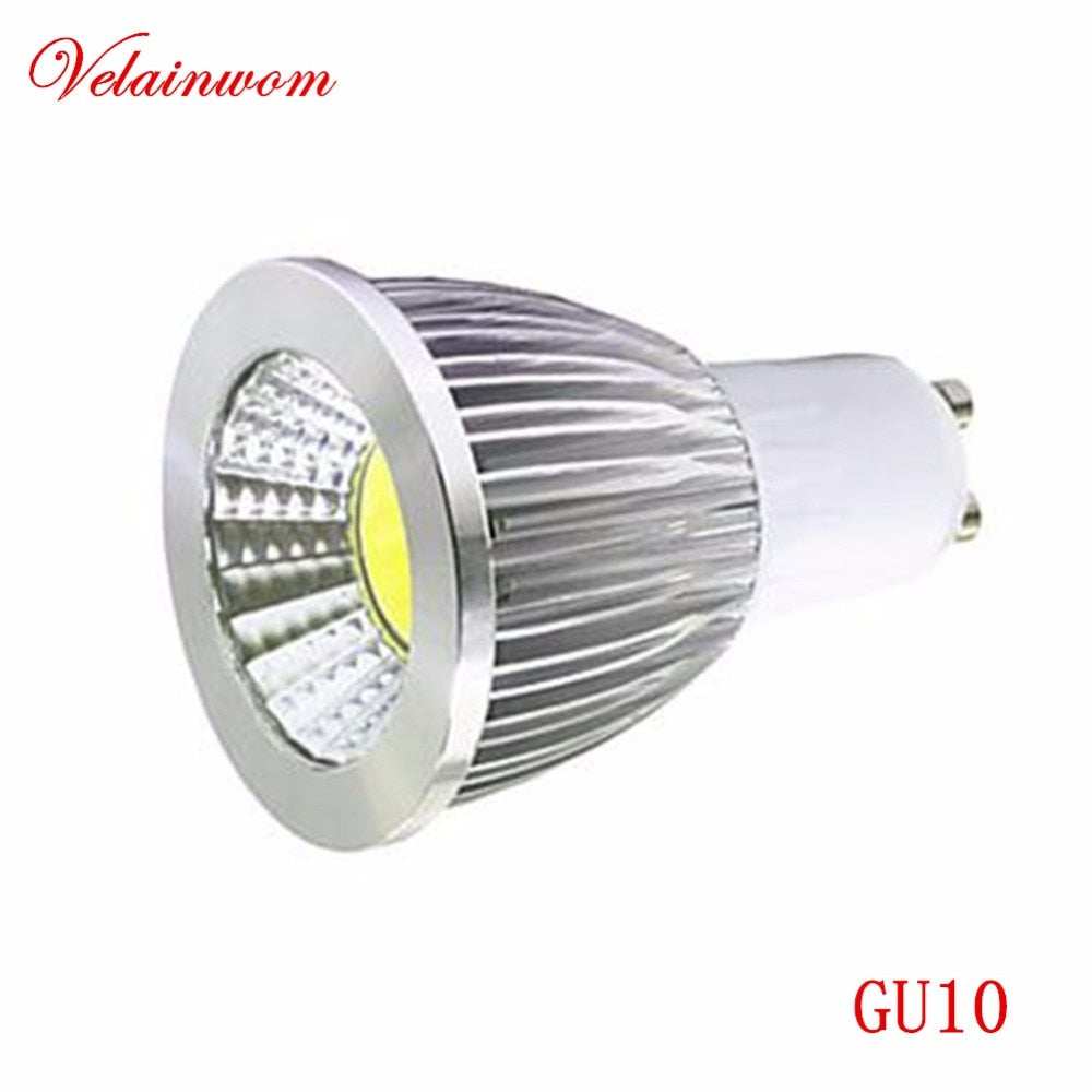 COB Bulb Led Spotlight Lamp Dimmable 6W/9W/12W AC85-265V 10pcs/lot GU10 Warm/Cold White Downlight