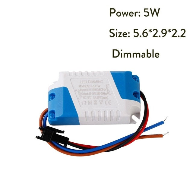 GD 1PC  Dimmable 3W 5W 7W 7-15W 15-24W Power Supply LED Driver Adapter Transformer 300mA For LED Downlight 110V OR 220V