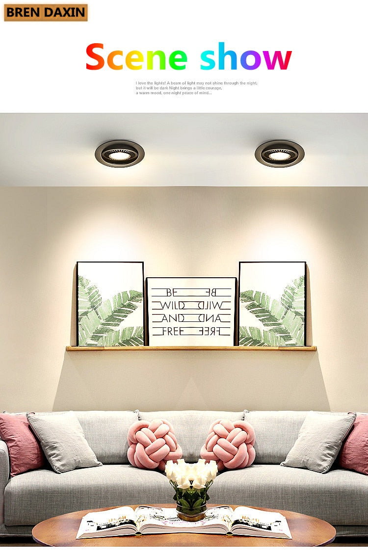 Dimmable LED Downlight embedded Tai chi lamp 360 degree rotating spot light AC 110V 220V indoor lighting LED ceiling lights