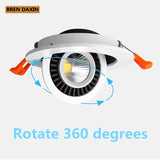Dimmable LED Downlight embedded Tai chi lamp 360 degree rotating spot light AC 110V 220V indoor lighting LED ceiling lights