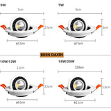 Dimmable LED Downlight embedded Tai chi lamp 360 degree rotating spot light AC 110V 220V indoor lighting LED ceiling lights