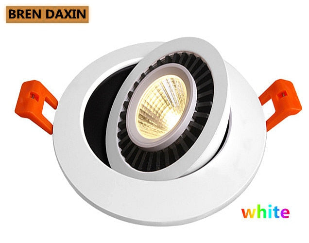 Dimmable LED Downlight embedded Tai chi lamp 360 degree rotating spot light AC 110V 220V indoor lighting LED ceiling lights