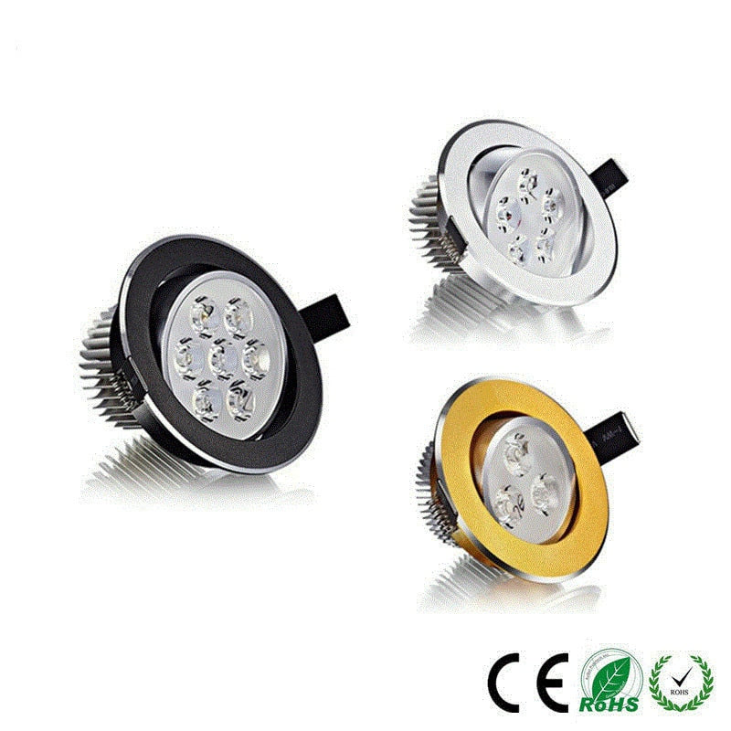 Round Dimmable Downlights 3W 6W 10W 14W 18W LED Ceiling lamp recessed COB Ceiling Spot lights ac85-265V LED Indoor Lighting