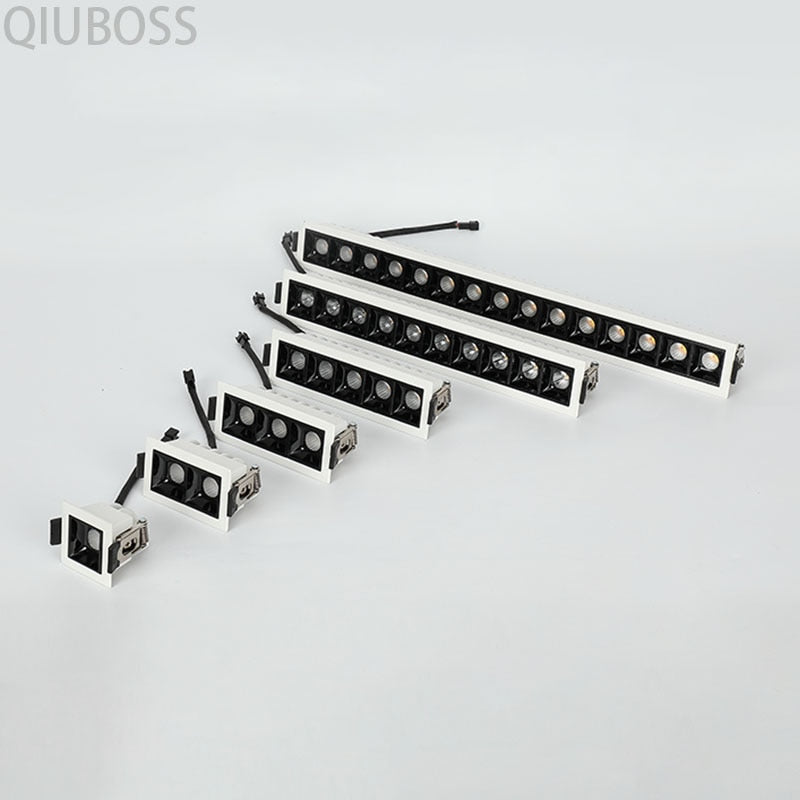 High Power Dimmable LED Recessed Striplight LED Ceiling Lights 2W/4W/6W/10W/20W/30W COB LED Downlight AC90~260V Indoor Lighting