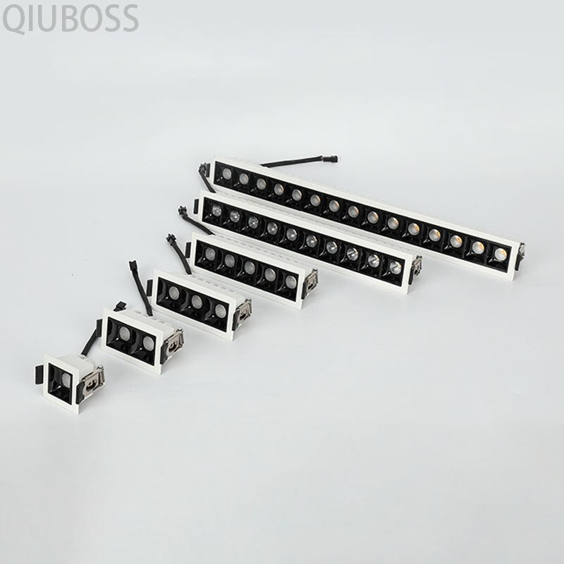 High Power Dimmable LED Recessed Striplight LED Ceiling Lights 2W/4W/6W/10W/20W/30W COB LED Downlight AC90~260V Indoor Lighting