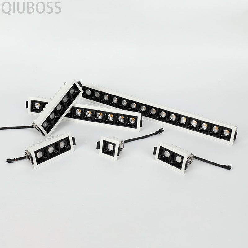 High Power Dimmable LED Recessed Striplight LED Ceiling Lights 2W/4W/6W/10W/20W/30W COB LED Downlight AC90~260V Indoor Lighting