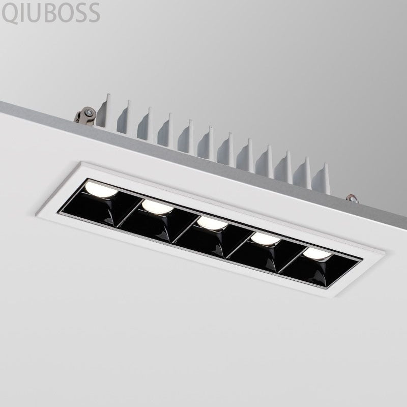 High Power Dimmable LED Recessed Striplight LED Ceiling Lights 2W/4W/6W/10W/20W/30W COB LED Downlight AC90~260V Indoor Lighting
