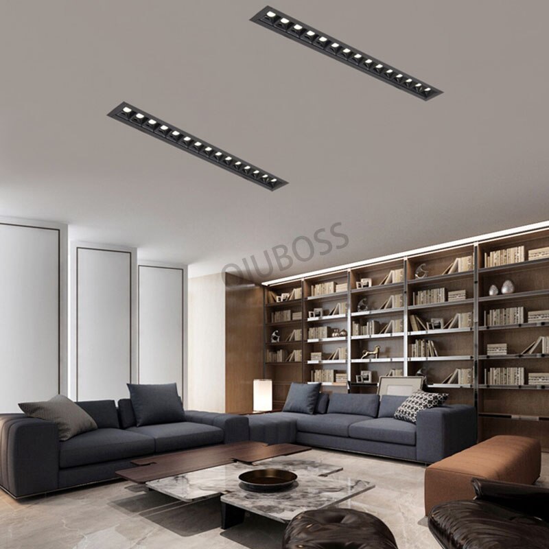 High Power Dimmable LED Recessed Striplight LED Ceiling Lights 2W/4W/6W/10W/20W/30W COB LED Downlight AC90~260V Indoor Lighting