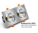 Square Dimmable Recessed LED Downlights 14W 18W 24W COB LED Ceiling Lamps AC85-265V LED Ceiling Spot Lights Indoor Lighting