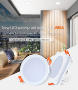 Recessed LED Downlight Aluminum Ceiling Spot Light Waterproof Down Lights For Bathroom 10W 15W 20W Indoor Lamp