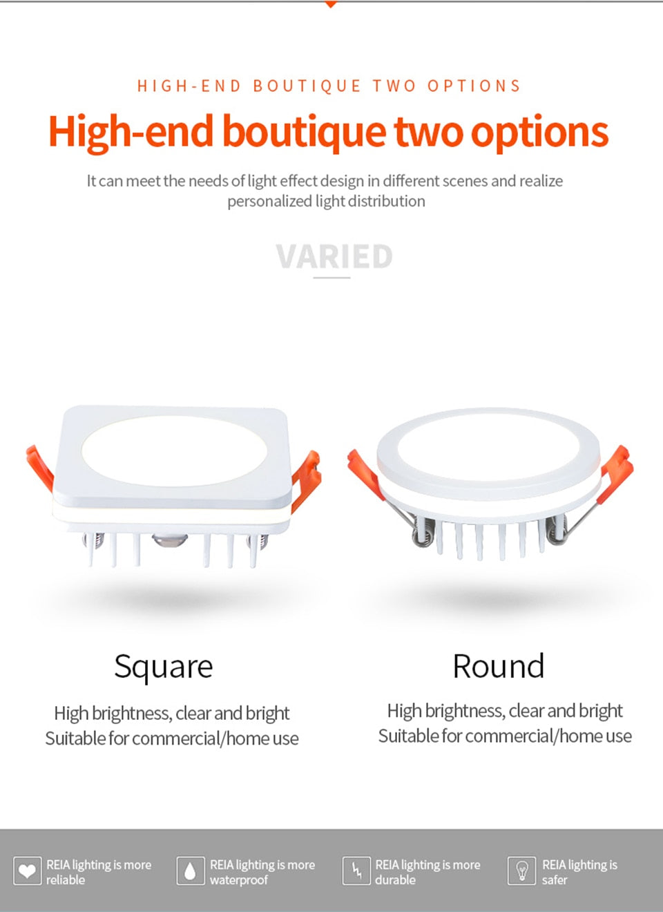 Recessed LED Downlight Aluminum Ceiling Spot Light Waterproof Down Lights For Bathroom 10W 15W 20W Indoor Lamp