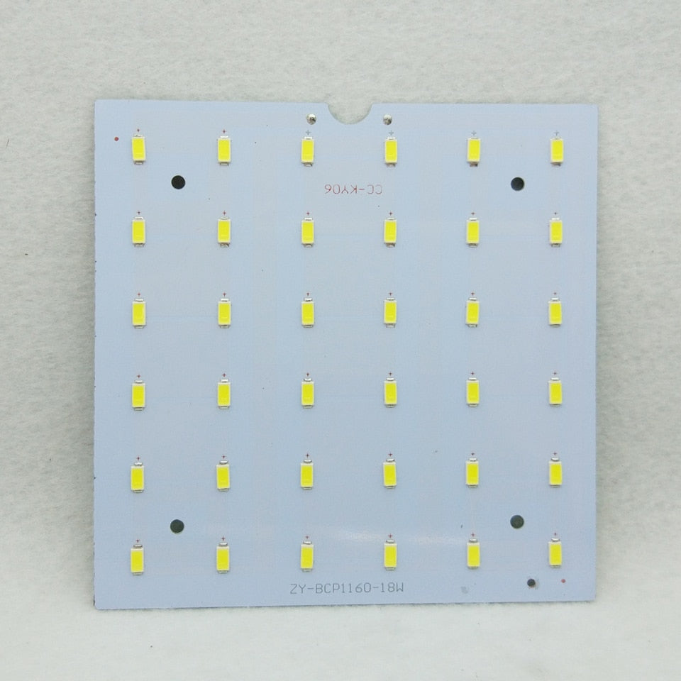2/10/20Pcs LED PCB 18W 118X118MM Downlight Source Aluminum Heatsink Plate Installed SMD 5730 110lm/w For Sopt Panel Square Lamp