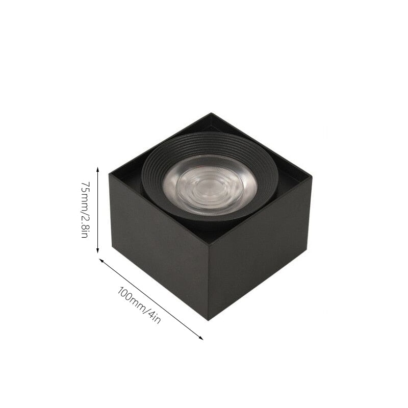 DONWEI Surface Mounted COB LED Downlight 7W/12W/15W AC85V-265V led Ceiling Spot Light Nordic Lighting For Kitchen Livingroom