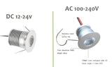 Mini 3W LED Cabinet Downlight Recessed 3V 12V 120V 230V Input for Kitchen Home Decoration Show Case KTV Room