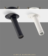 Black / White Long Tube Ceiling Recessed Led Point Lamp Angle Rotating 12w Ceiling Light For Kitchen Bedroom Tv Background Image
