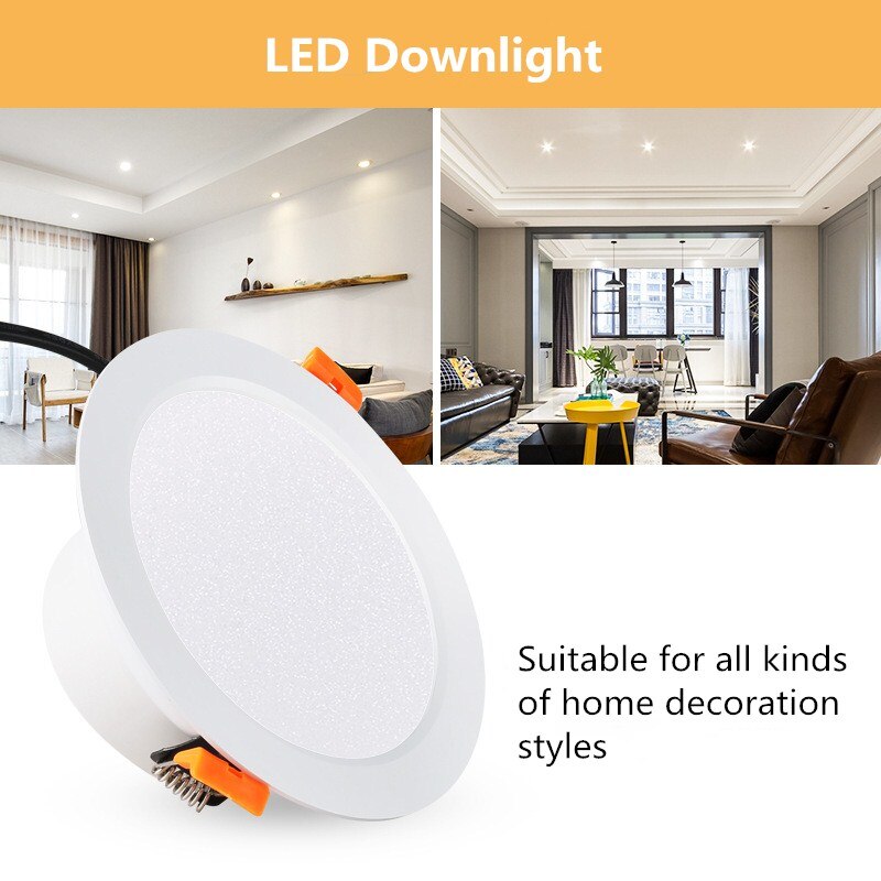 Downlight 3W 5W 7W 9W 12W 15W 18W Spot led downlight AC 220V White Ultra Thin Aluminum Round Recessed LED Spot Lighting