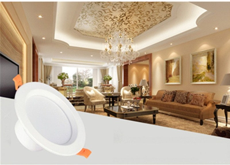 Downlight 3W 5W 7W 9W 12W 15W 18W Spot led downlight AC 220V White Ultra Thin Aluminum Round Recessed LED Spot Lighting