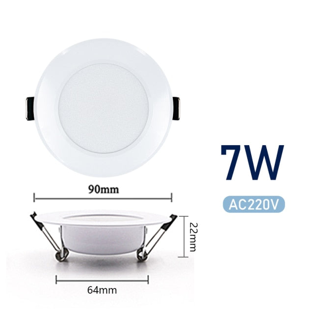 LED Downlight 3W 5W 7W 9W 12W 15W AC 220V 230V 240V Warm Cold White Recessed LED Lamp Spot Light Led Bulb For Bedroom Kitchen