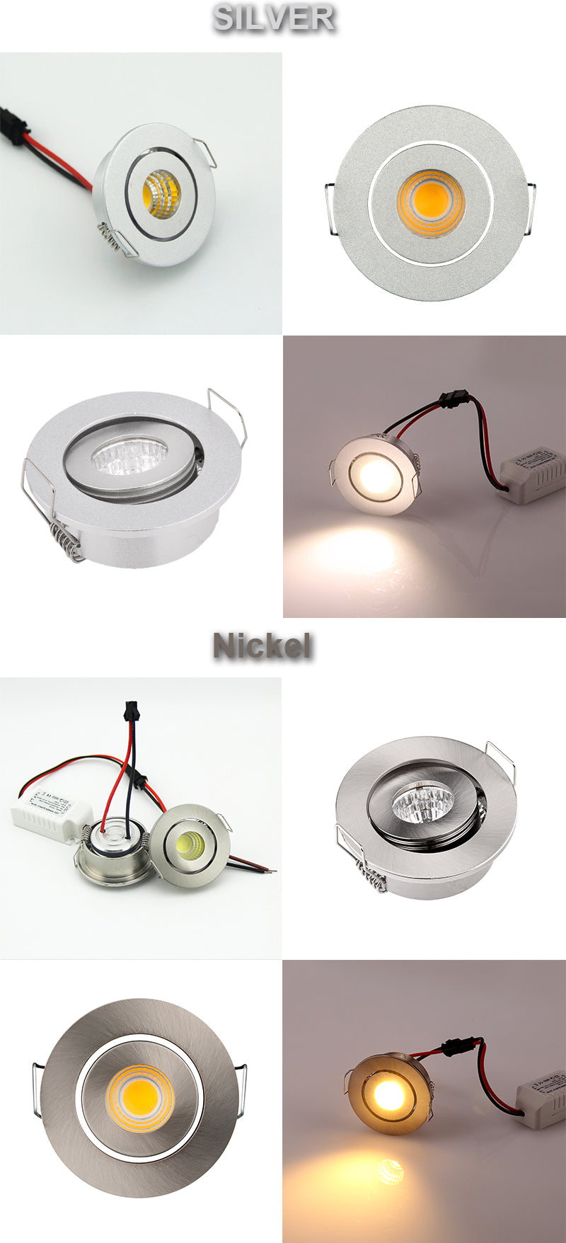 Indoor Lighting COB Round Dimmable Surface Mounted Recessed 3W LED Downlight Ceiling Mini Led Lights for bedroom